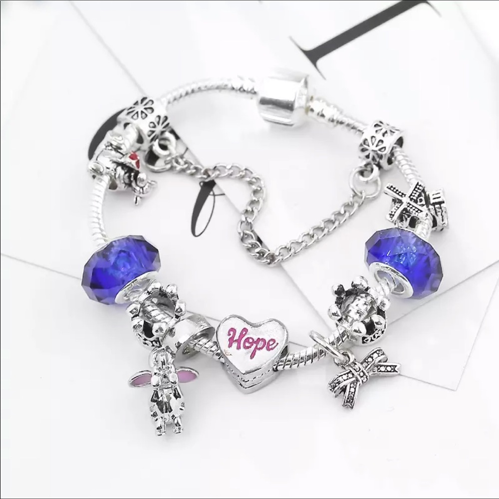 New Disney 925 Silver Charm Bracelet - Picture 2 of 5